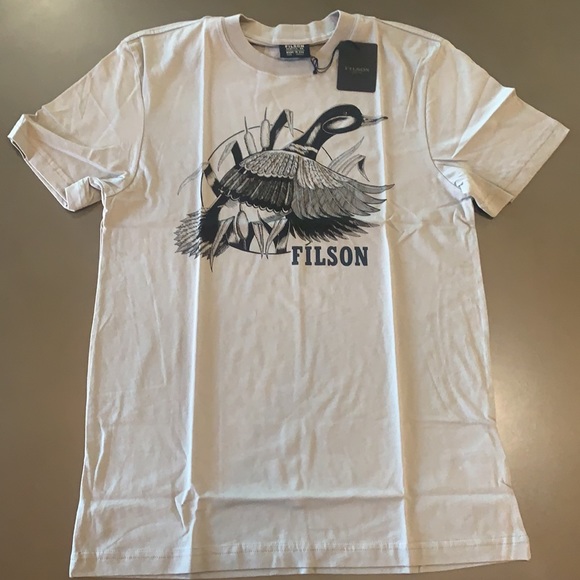 C.C. Filson S/S Lightweight Outfitter T-Shirt, NEW Limestone, Made in USA - Picture 2 of 5